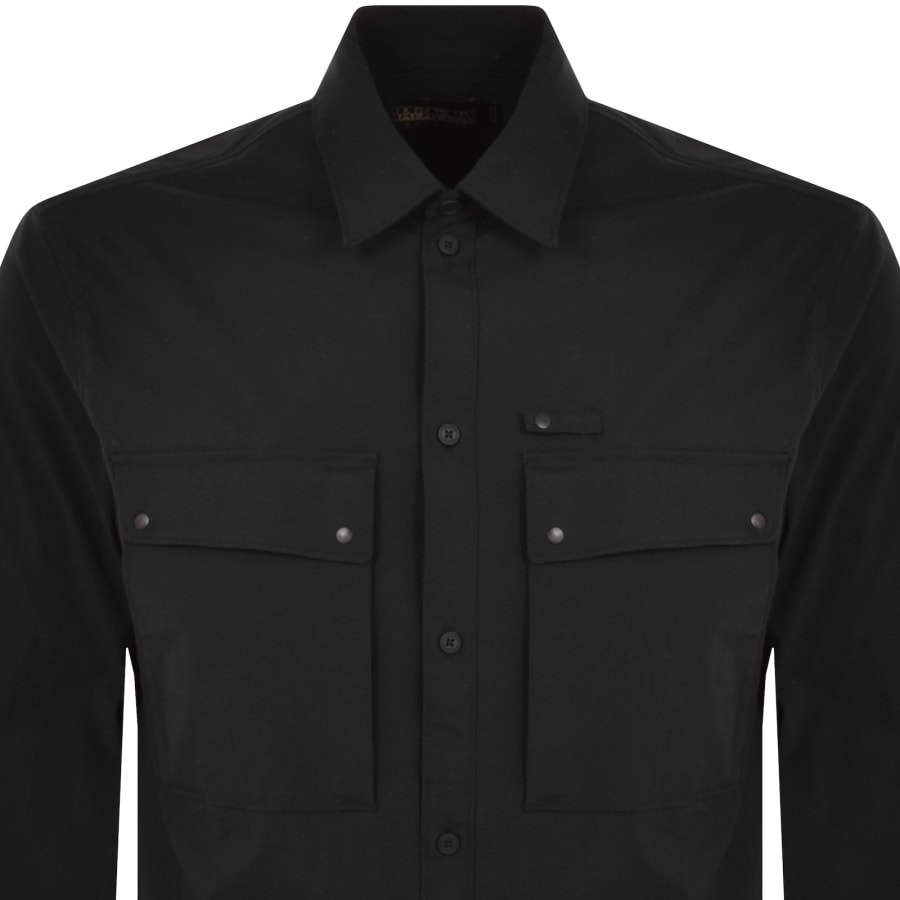 Napapijri G Bosson Long Sleeve Shirt Black | Mainline